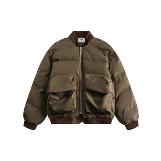 Unisex PU Stitching Cotton - Padded Jacket - Hstrends