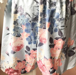 V - Neck Floral Print Jumpsuit with Straps - Hstrends