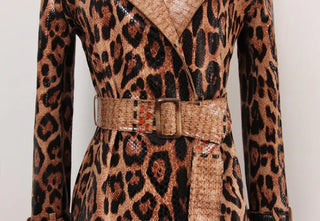 Leopard Luxe Leather Coat