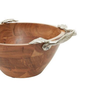Vine Acacia Wood Medium Round Bowl - Hstrends