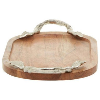 Vine Acacia Wood Oval Serving Tray - Hstrends