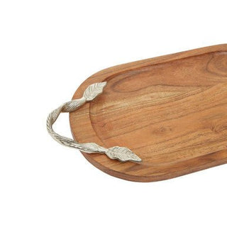 Vine Acacia Wood Oval Serving Tray - Hstrends