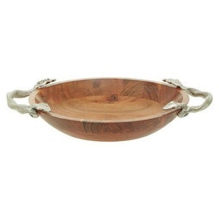 Vine Acacia Wood Serving Bowl - Hstrends