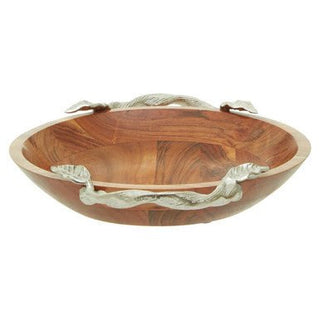 Vine Acacia Wood Serving Bowl - Hstrends