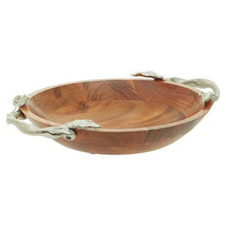 Vine Acacia Wood Serving Bowl - Hstrends