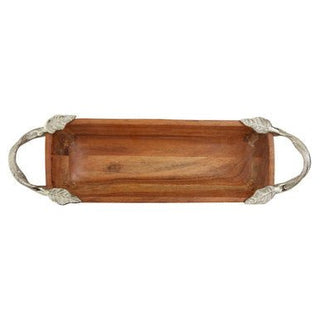 Vine Acacia Wood Small Rectangular Serving Dish - Hstrends