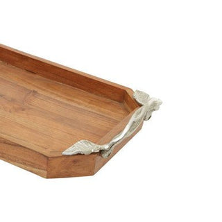 Vine Acacia Wood Small Rectangular Tray - Hstrends