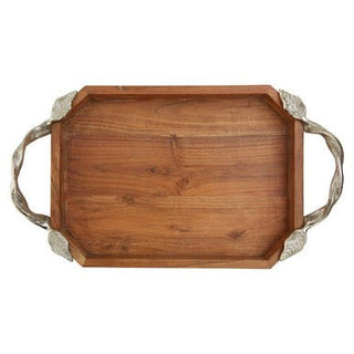 Vine Acacia Wood Small Rectangular Tray - Hstrends