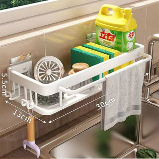 Wall - Mounted Kitchen Storage Rack with Drain Basket - Hstrends