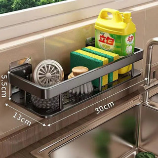 Wall - Mounted Kitchen Storage Rack with Drain Basket - Hstrends