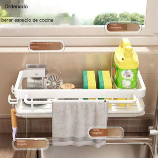 Wall - Mounted Kitchen Storage Rack with Drain Basket - Hstrends