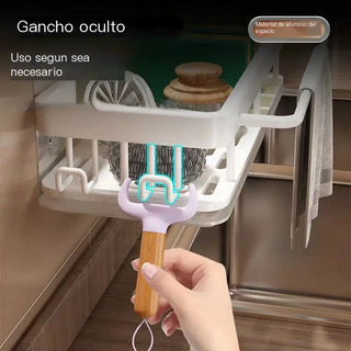 Wall - Mounted Kitchen Storage Rack with Drain Basket - Hstrends