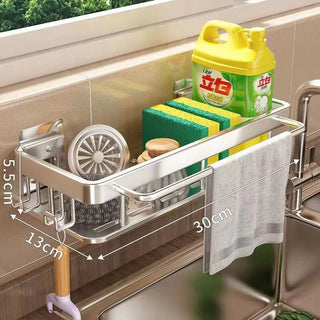 Wall - Mounted Kitchen Storage Rack with Drain Basket - Hstrends