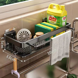 Wall - Mounted Kitchen Storage Rack with Drain Basket - Hstrends