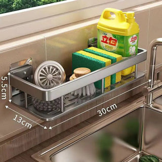 Wall - Mounted Kitchen Storage Rack with Drain Basket - Hstrends