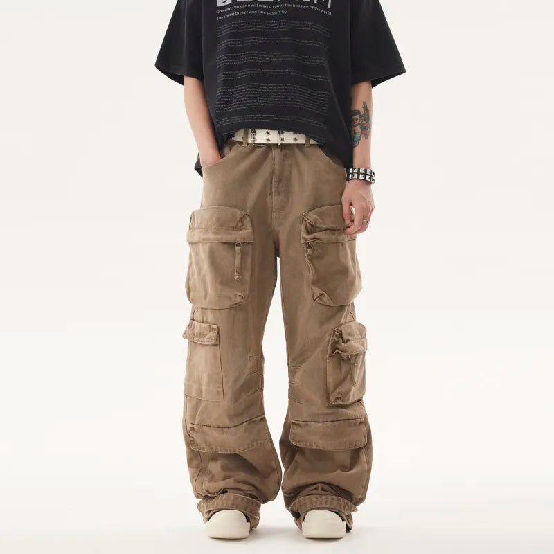 Washed & Worn Denim – Vintage Style with Multiple Pockets - Hstrends