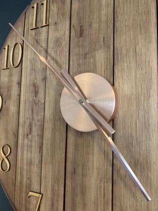 Whiskey Barrel Clock Oak Finish Made to Order - Hstrends