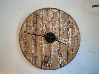Whiskey Barrel Clock Painted Made to Order - Hstrends