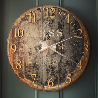 Whiskey Barrel Clock Painted Made to Order - Hstrends