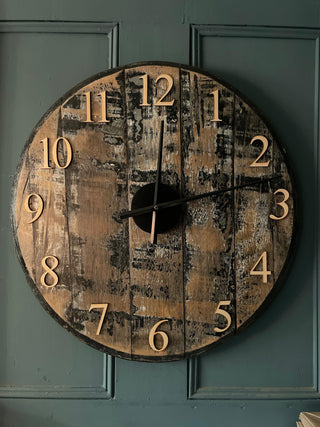 Whiskey Barrel Clock Painted Made to Order - Hstrends
