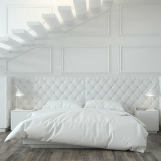 White plain 400 Thread Count Cotton – Extra Deep Fitted and flat sheet - Hstrends