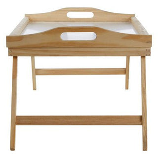 White Top Pinewood Bed Tray with Folding Legs - Hstrends