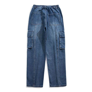 Wide Leg Vintage Denim Work Pants - Hstrends
