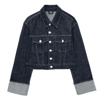 Women's Hemming Sleeve Denim Jacket - Hstrends