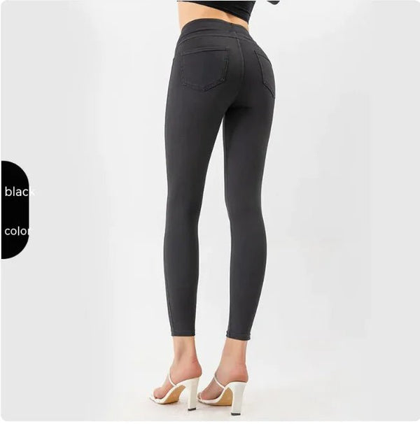 Women's High - Waist Denim Leggings - Hstrends