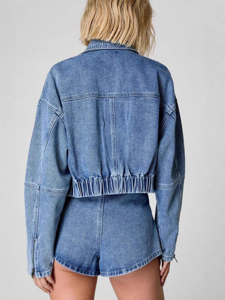 Women's High - Waisted Loose Slimming Short and Jacket set - Hstrends