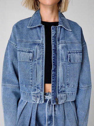 Women's High - Waisted Loose Slimming Short and Jacket set - Hstrends