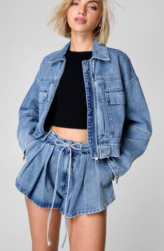 Women's High - Waisted Loose Slimming Short and Jacket set - Hstrends