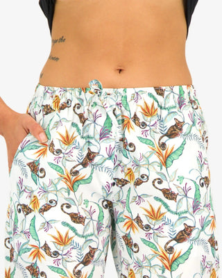 Womens Long Pyjamas - Night Monkeys White - Hstrends