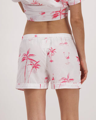 Womens Lounge Shorts - Pink Palms - Hstrends