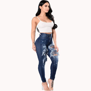 Women's Ripped Skinny Jeans - Stylish Denim Pants - Hstrends