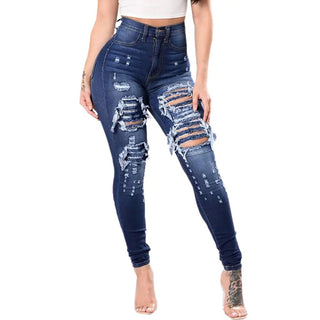 Women's Ripped Skinny Jeans - Stylish Denim Pants - Hstrends
