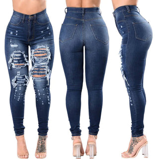 Women's Ripped Skinny Jeans - Stylish Denim Pants - Hstrends