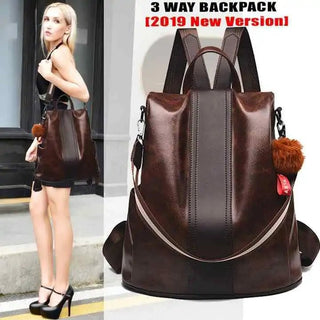 Womens Travel Leather Backpack - Hstrends