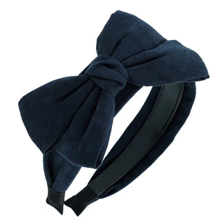 Wide Loop large bow velvet Headband