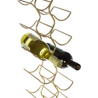 Wren 12 Bottle Wine Rack With Gold Finish - Hstrends