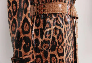 Leopard Luxe Leather Coat