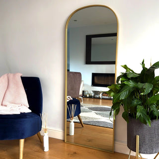 Yoko - Gold Metal Gentle Arch Mirror - 150cm x 60cm - Hstrends
