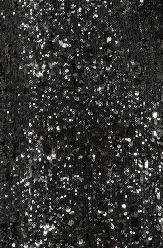 Yumi Black Sequin Long Sleeve Fitted Dress - Hstrends