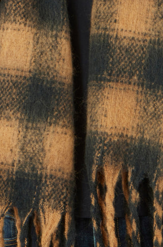 Yumi Brown Check Soft Scarf - Hstrends