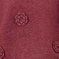 Yumi Burgundy Knitted Jumper With Crochet Flowers - Hstrends