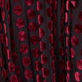 Yumi Burgundy Velour Spot Midi Skater Dress - Hstrends