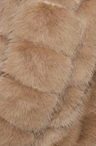 Yumi Coffee Luxe Faur Fur Coat - Hstrends