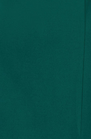 Yumi Green Fitted Midi Dress With Flute Sleeves - Hstrends