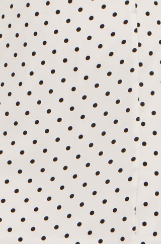 Yumi White Spot Print Wrap Tea Dress - Hstrends