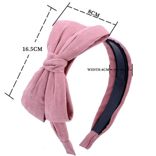 Wide Loop large bow velvet Headband